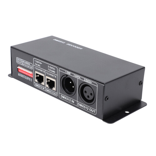 4 Channel DMX512 RGBW Decoder 12V-24V Constant Voltage Dimming Controller