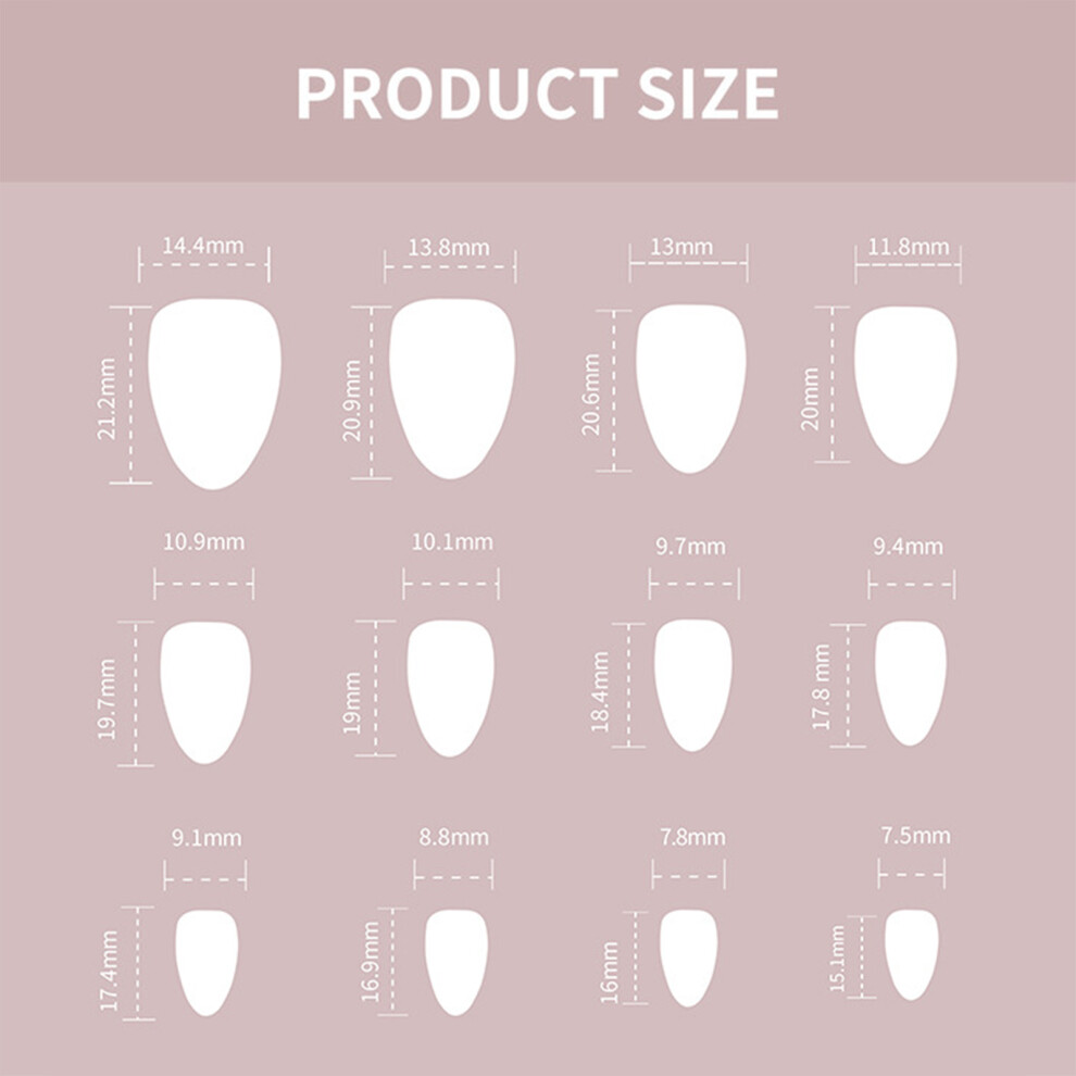 Dcph-Clothing Gold Pattern Almond Fake Nails - Unbreakable Diy