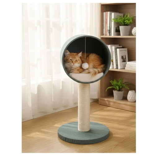 Arranha-céu para gato com esconderijo e jogo Scandi 2