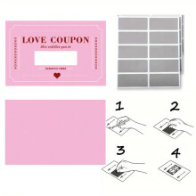 (Pink style) Love Notes Scratch Cards for Couples - 50 Chars