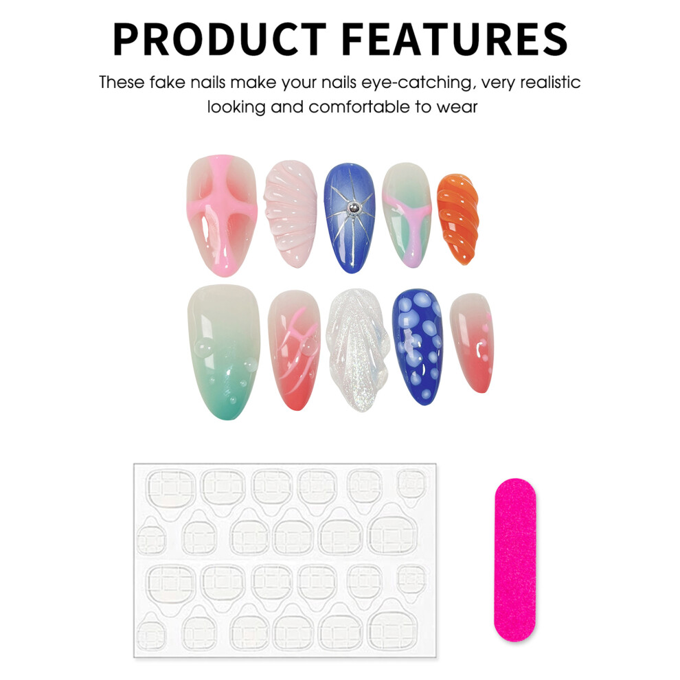 Dachuang Beauty (Xs) Reusable Ultrathin Dreamy Sea Clear Nail Art