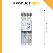 4-Pack Soft Bristle Toothbrushes for Adults