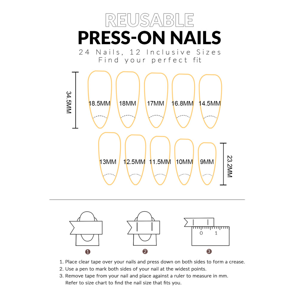 Dachuang Beauty Stage Fake Nails With Flower Print, Easy Application