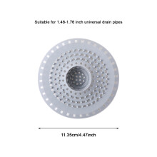 (Hair filter grey) 1PC Silicone Hair Catcher for Bathtub Drain, 1.48-1.76\"