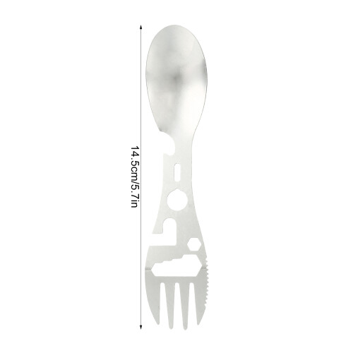 (Silver) Stainless Steel Camping Fork for Hiking Travel