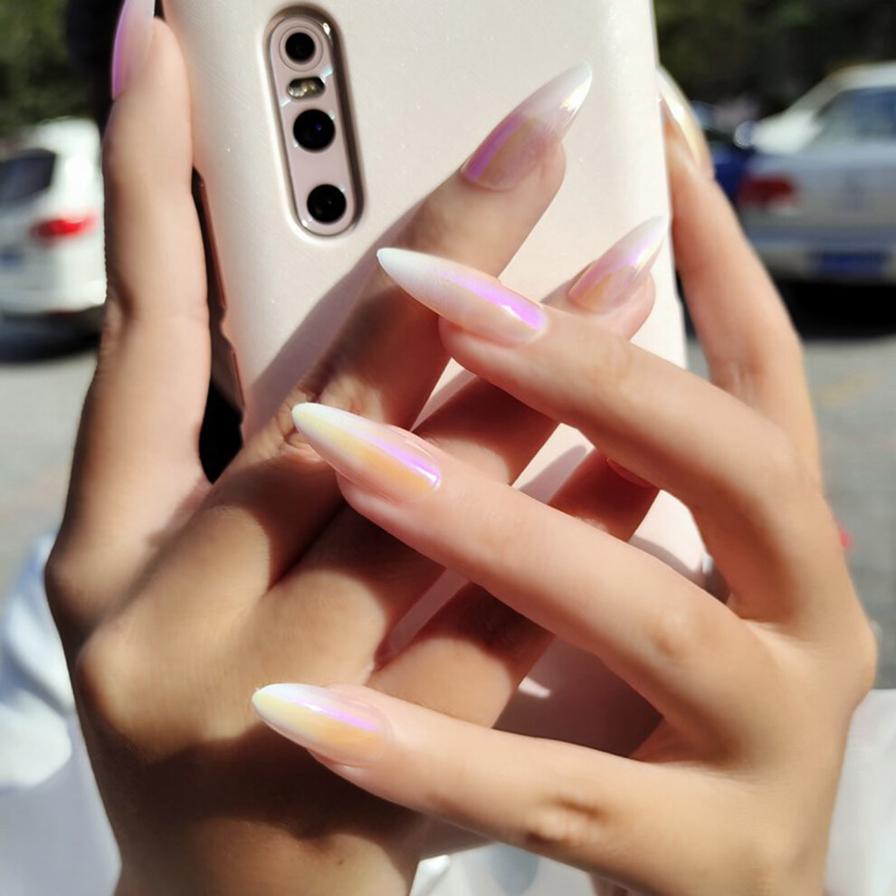 Dachuang Beauty Glossy Almond Press-On Nails For Couples Dating