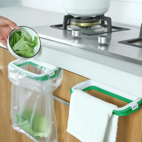 Kitchen Trash Bag Holder, Cabinet Rack, Small Garbage Bin