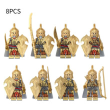 8-delige Lord of the Rings Elfen Soldaten Bouwsteen Set Minifiguren ABS Speelgoed DIY