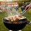 GEEZY GEEZY Stainless Steel BBQ Grill Tray Rectangular Metal Basket Cooking Accessories 34cm 2