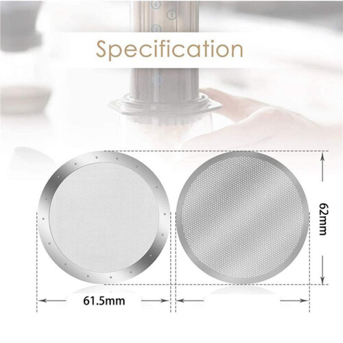 9 Pack Metal Reusable Coffee Filter Mesh for  Coffee Maker Espresso Maker, Silver