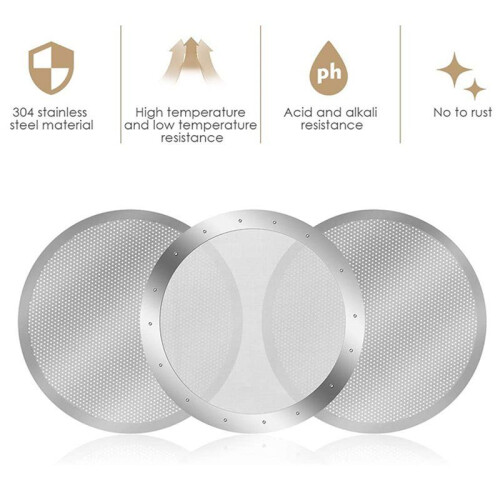 9 Pack Metal Reusable Coffee Filter Mesh for  Coffee Maker Espresso Maker, Silver 1