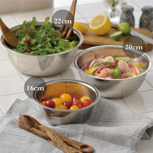 Stainless Steel Mixing Bowl Set Multipurpose Soup Basin 5 Sizes Space Saving Nesting Bowls Set 1