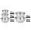 Stainless Steel Mixing Bowl Set Multipurpose Soup Basin 5 Sizes Space Saving Nesting Bowls Set 6