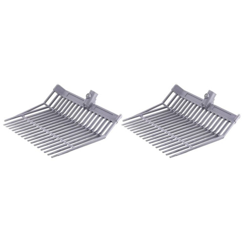Manure Fork Replacement , Pitchfork , Horse Manure Rake, for Picking  Manure, Stable Waste Removal,Grey,2pcs