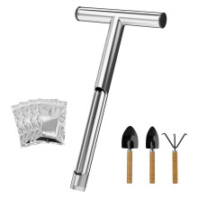 Soil Sample Probe, 12 Inch T-Style Handle Soil Probe Rod for Lawn Farm Course, Soil Probes for Soil Sampling