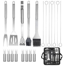 20PCS/Set Barbecue Tool Stainless Steel Barbecue Tools Sets Kitchen Utensil Set BBQ Grill Tools Kit Barbecue Accessories