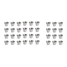 36 Pcs Stainless Steel Condiment Sauce Cups,Commercial Grade Dipping Sauce Cups,12 Pcs A & 24 Pcs B