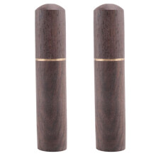 2X Ebony Wood Toothpick Holder Bucket Box Hiking Portable Handmade Gift 8 X 1.8cm