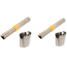 2 Set Pure Titanium Camping Stove Camping Stove Wind Screen Outdoor Gas Stove Windproof Windshield,19cm & 15cm