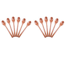 Cucharas de Madera, 12 Piezas Cucharas de Sopa de Madera para Comer Mezclar Revolviendo, Cuchara de Encargarse de Largo Utensilio de Cocina