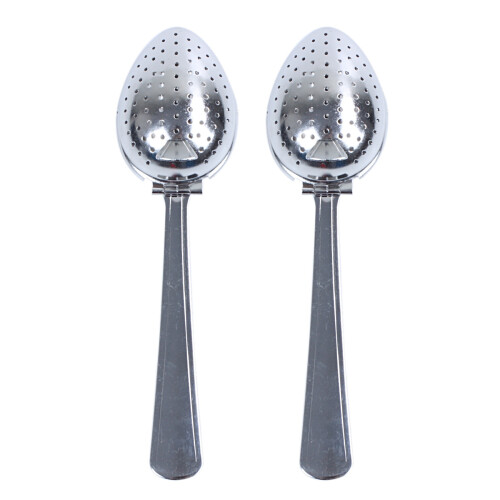 2X Stainless Steel Tea Infuser Strainer Spoon Loose Leaf Filter Herbs Spice NEW! 1