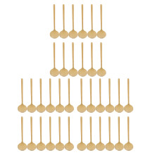 36x Round Shape Coffee Spoon Stainless Steel  Teaspoons Sugar Dessert Spoon Ice Cream Soup Spoon(gold)