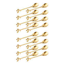 Ice-Cream Tea Stirring Spoons Retro Dessert Demitasse Espresso Spoons Cutlery Kitchen Tableware 2 Set of 16 Pieces