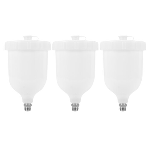 3X Spray Gun Cup Replacement Pot 600ML for Devilbiss  / TEKNA Pro Pri FLG New