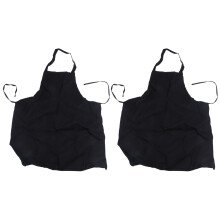 24Er Pack Latz Schürze - Unisex Schwarze Schürze Bulk mit 2 GeräUmigen Taschen Maschine Waschbar für Küche Handgemacht Bbq Zeichnung