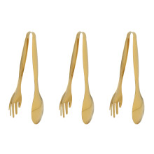 3X Pinze per Alimenti Nel Acciaio Inossidabile Utensili da Cucina Nel Oro Utensili da Cucina Un Buffet Clip per Barbecue Pinza per Bistecca
