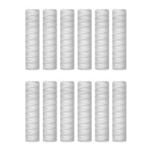 10 Micrometre String Wound Sediment Water Filter Cartridge,12 Pack,Whole House Sediment Filtration,Universal