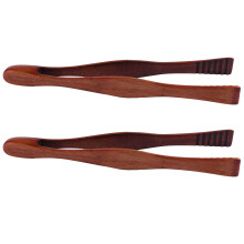 2 Stuecke BBQ Werkzeuge 26,5 cm Holz Gesundheit und Umweltschutz Gegrillte Lebensmittel Clip Grill Zubehoer Outdoor Tragbare Zange