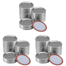 300x 70MM Mason Jar Couvercles de Mise En Conserve, Couvercles En Argent de Type Fendu RéUtilisables éTanches