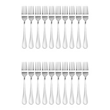 20 PCS Fork Table Stainless Steel Steak Fork Forks Cutlery Dinner Table, Fruit Salad, Steak-18.5cm Total Length