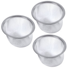 3X Teapot Diameter 80mm Metal Mesh Tea Leaf Spices Strainer Basket
