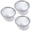 3X Teapot Diameter 80mm Metal Mesh Tea Leaf Spices Strainer Basket 2