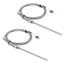 2X K-Typ 0-800 Grad Celsius Thermoelementfuehler Sensor 2M 6.5Ft