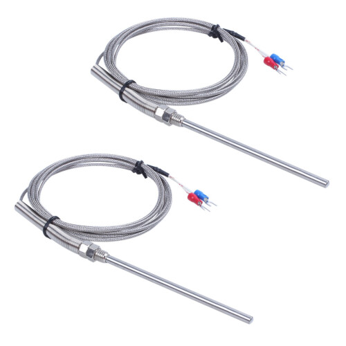 2X K-Typ 0-800 Grad Celsius Thermoelementfuehler Sensor 2M 6.5Ft