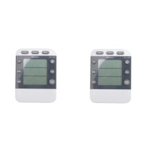 2X Timer Digitale 100 Ore Triple Count Down / Clock Timer Timer Da Cucina con Display LCD Staffa Magnetica per Allarme Forte
