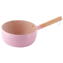 1 St Non-Stick Stekpanna, Mjölkpanna, Babypanna, Snöpanna, Stekpanna och Kokande Gryta, Integrerad Induktionsspis, Universal Rosa