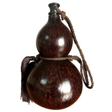 Chinese Retro-Inspired Gourd Water Bottle Large Capacity Wine Bottle Camping Barbecue 500ML/1000ML A