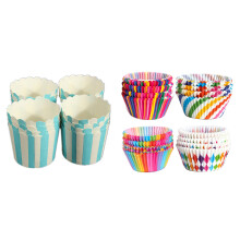 50 x Cake Case Baking Cups Liner Muffin Dessert Baking Cup with 400 x Colorful Rainbow Combo Disposable Baking Cups Set