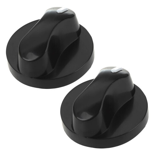 2X Plastic kitchen gas stove stove oven control rotary knob black