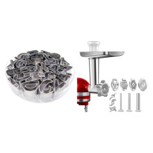 1Set Stainless Steel Alphabet Letter Cookie Cutters Mold & 1 Set Metal Food Grinder Attachment
