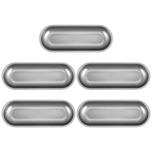 5 Pcs Hot Dog Mold Koolstofstaal Worst Mallen Non Stick Bakvormen Ovale Hot Dog Broodje Bakpan voor DIY Zelfgebakken Brood Tool
