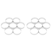 10 Pcs Circular Porous Tart Ring Bottom Tower Pie Cake Mould Baking Tools Heat-Resistant Perforated Mousse Ring, 8cm