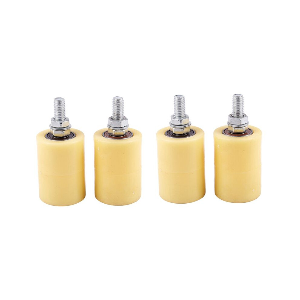 4Pcs 50X70mm Pp Steel Flat Roller Bearing Guiding Wheel 6201 M12 Screw For Electric Door Sliding Gate 4711695837487