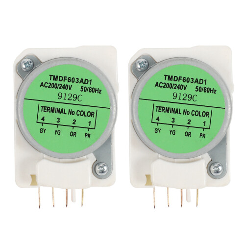 2X Mechanical Defrosting Timer for Refrigerator Parts TMDF603AD1 Refrigerator Defrosting Timer