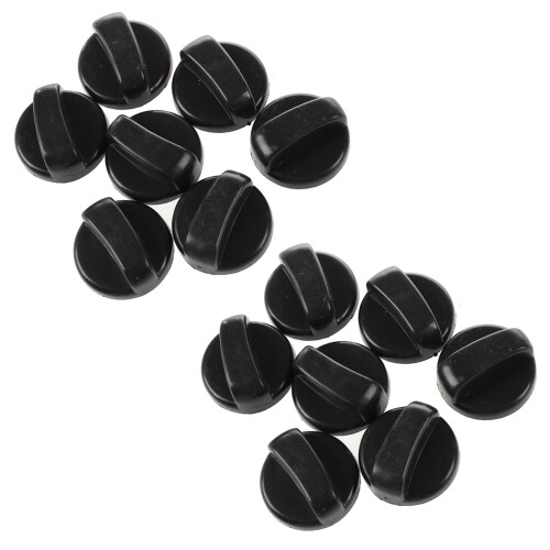14 Pcs. 8mm Hole Black Gas Stove Cooker Rotary  Knobs for the Kitchen