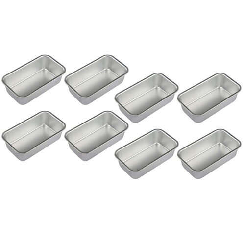 8Pcs Aluminum Alloy Loaf Tin Rectangular Non-Stick Bread Mould Bread Loaf Pans Baking Tools Kitchen Dining Bar Supplies